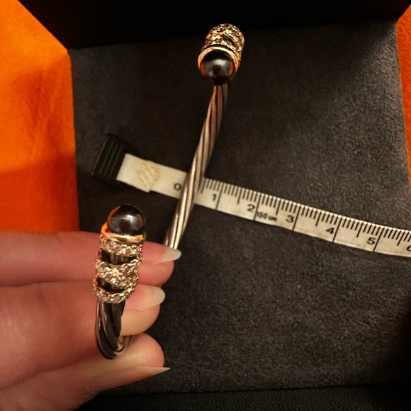 David Yurman Black Helena End Station Bracelet Tahiti Pearls, Diamonds 18K Gold - Picture 4 of 10